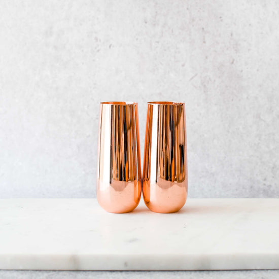 Copper Champagne Flutes