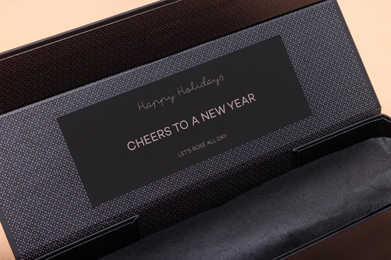Happy Holidays Cheers to a New Year | Rose Wine Gift Box